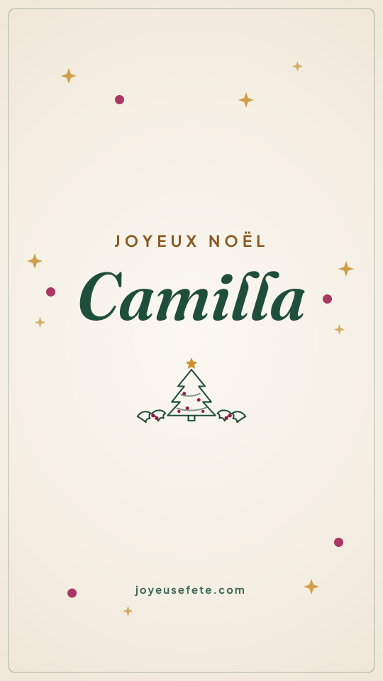 Image « Joyeux Noël Camilla » au format story