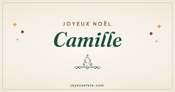 Image « Joyeux Noël Camille » au format large