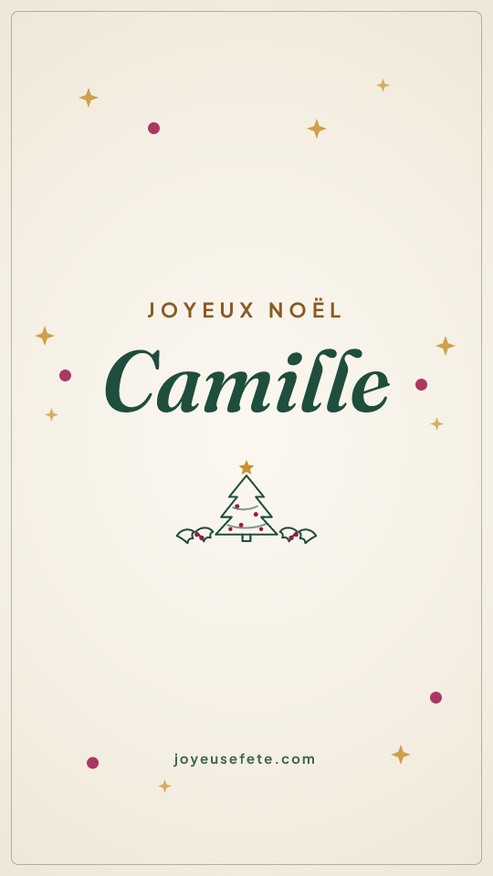 Image « Joyeux Noël Camille » au format story