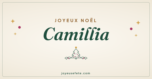 Image « Joyeux Noël Camillia » au format large