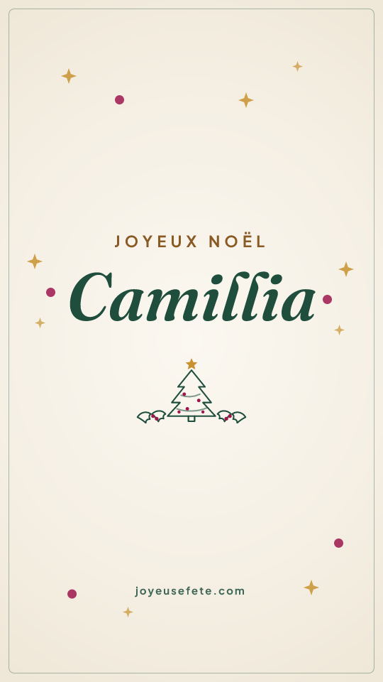 Image « Joyeux Noël Camillia » au format story