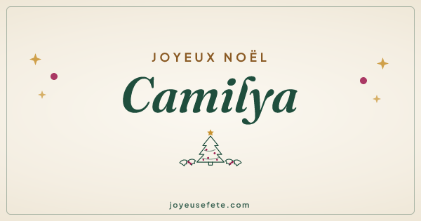 Image « Joyeux Noël Camilya » au format large