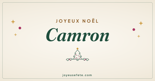 Image « Joyeux Noël Camron » au format large