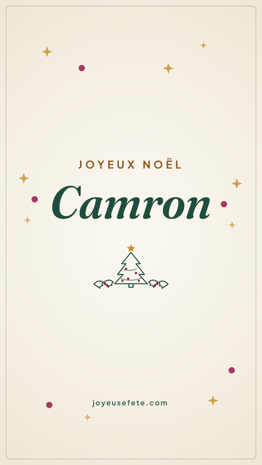 Image « Joyeux Noël Camron » au format story