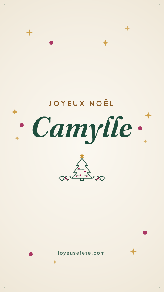 Image « Joyeux Noël Camylle » au format story
