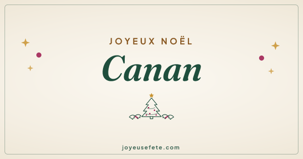 Image « Joyeux Noël Canan » au format large