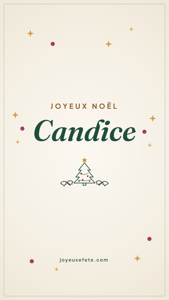 Image « Joyeux Noël Candice » au format story