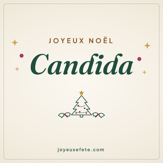 Image carrée « Joyeux Noël Candida » pour WhatsApp