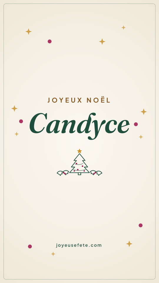 Image « Joyeux Noël Candyce » au format story