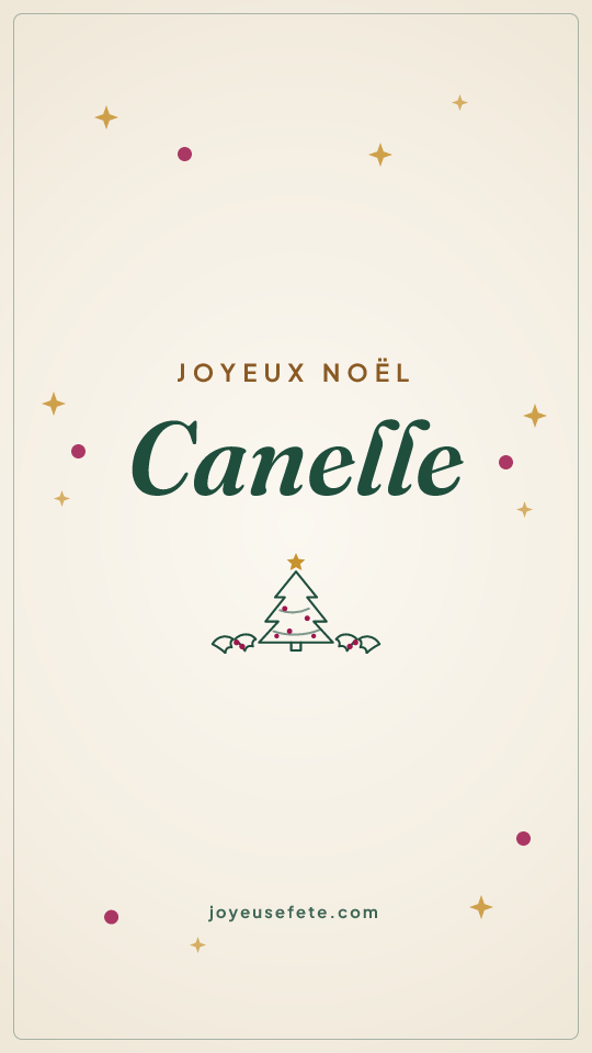 Image « Joyeux Noël Canelle » au format story