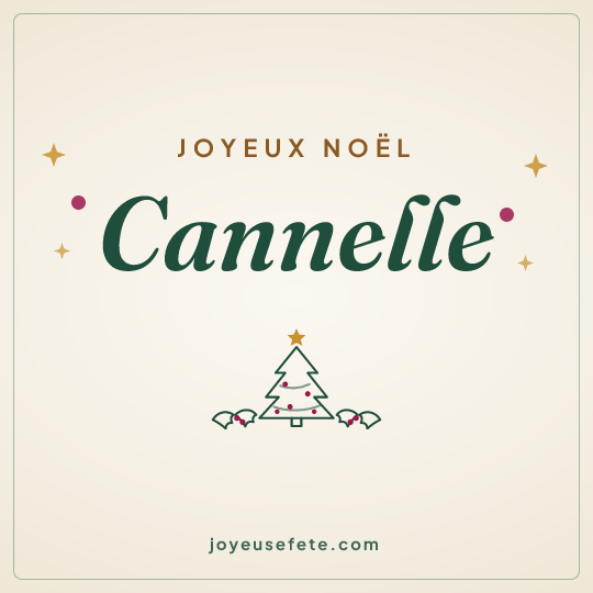 Image carrée « Joyeux Noël Cannelle » pour WhatsApp