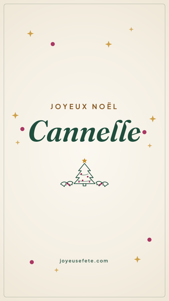Image « Joyeux Noël Cannelle » au format story