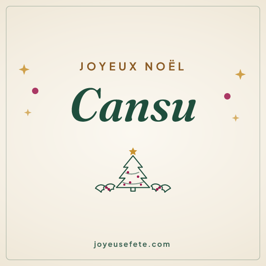 Image carrée « Joyeux Noël Cansu » pour WhatsApp