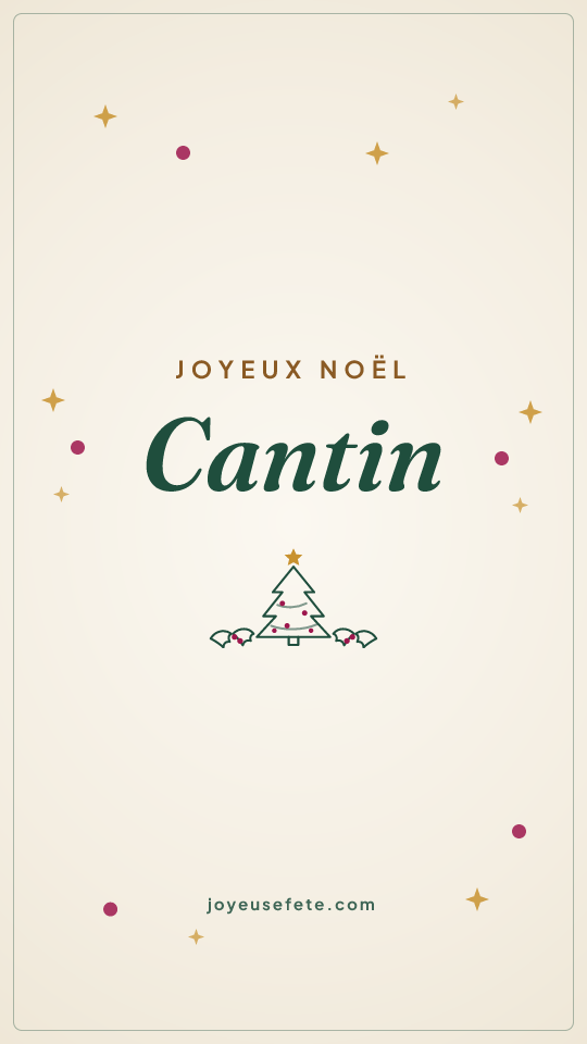 Image « Joyeux Noël Cantin » au format story