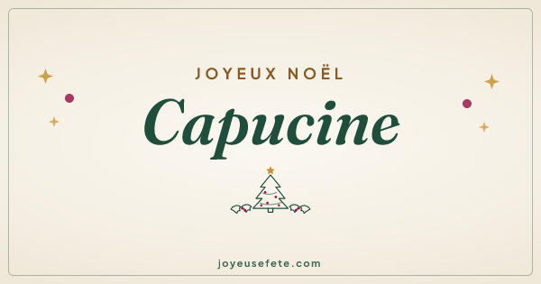 Image « Joyeux Noël Capucine » au format large