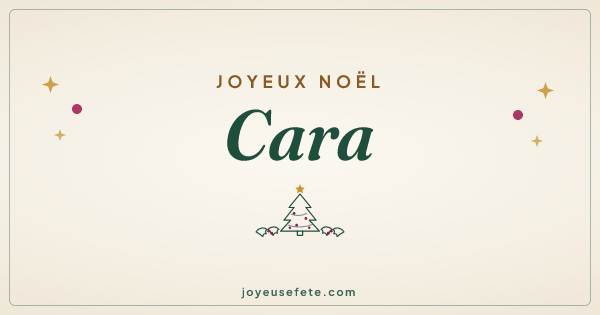 Image « Joyeux Noël Cara » au format large