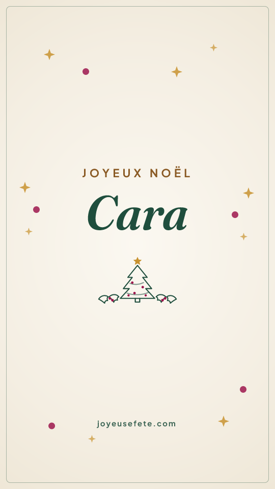 Image « Joyeux Noël Cara » au format story