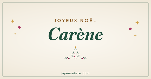 Image « Joyeux Noël Carène » au format large