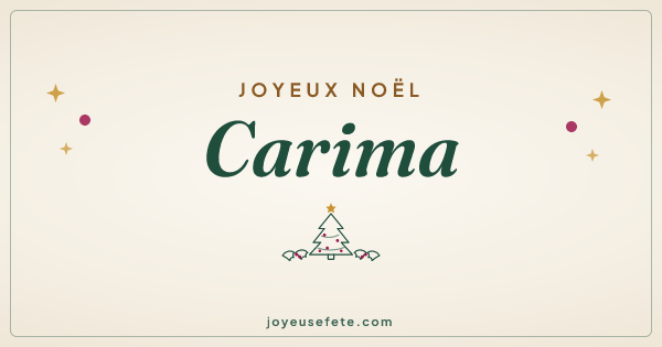 Image « Joyeux Noël Carima » au format large