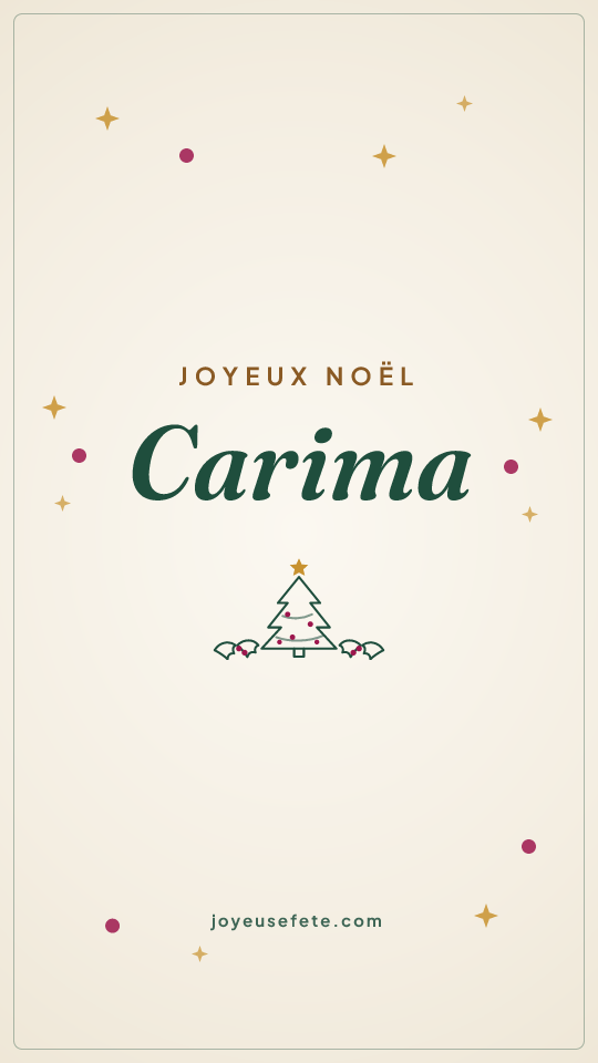 Image « Joyeux Noël Carima » au format story