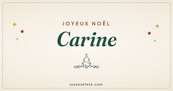 Image « Joyeux Noël Carine » au format large
