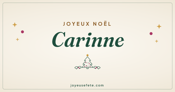Image « Joyeux Noël Carinne » au format large