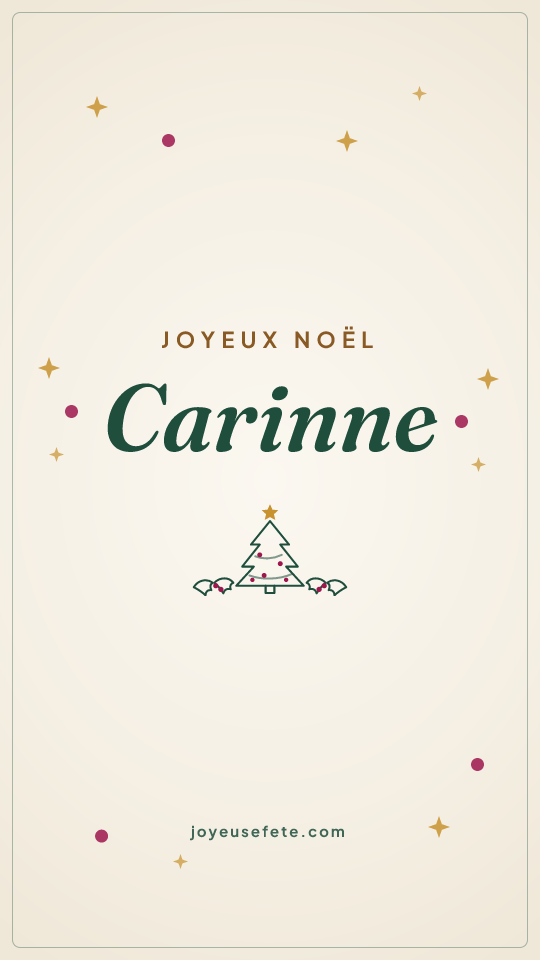 Image « Joyeux Noël Carinne » au format story
