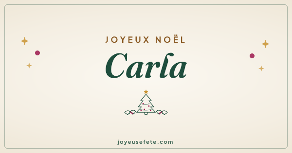 Image « Joyeux Noël Carla » au format large