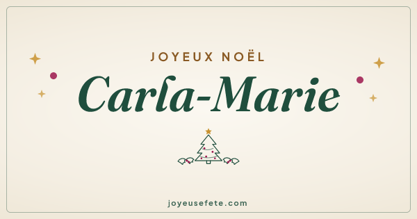Image « Joyeux Noël Carla-Marie » au format large