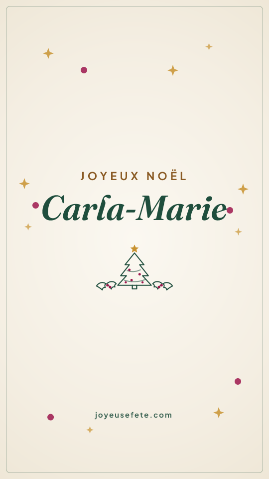 Image « Joyeux Noël Carla-Marie » au format story