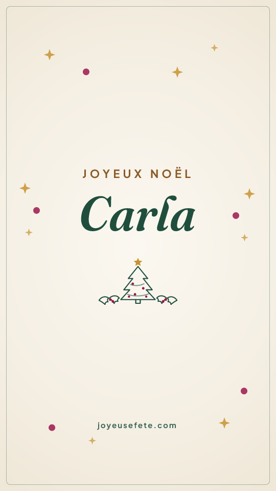 Image « Joyeux Noël Carla » au format story