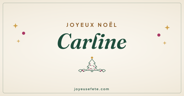 Image « Joyeux Noël Carline » au format large