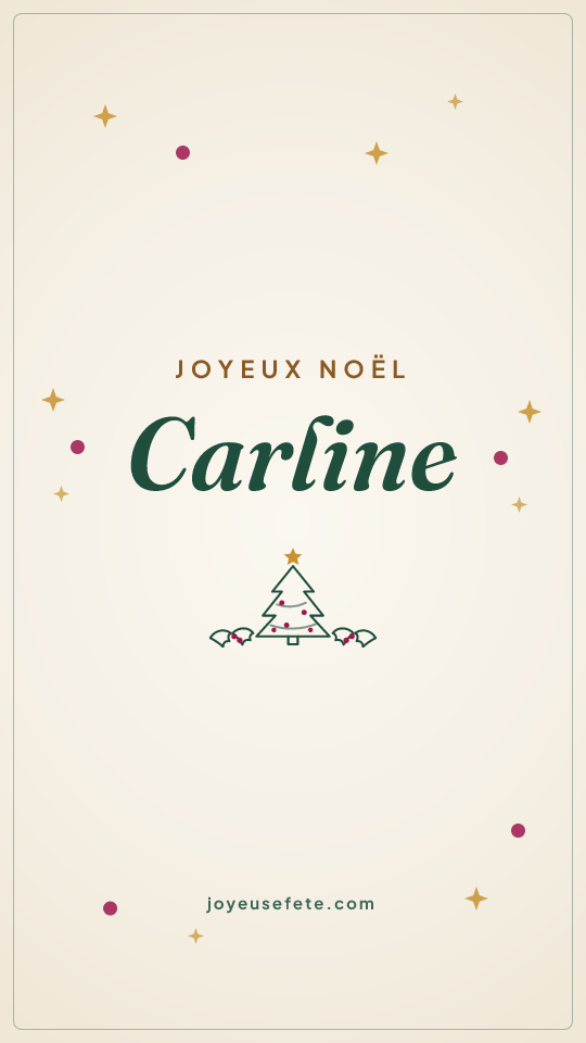 Image « Joyeux Noël Carline » au format story