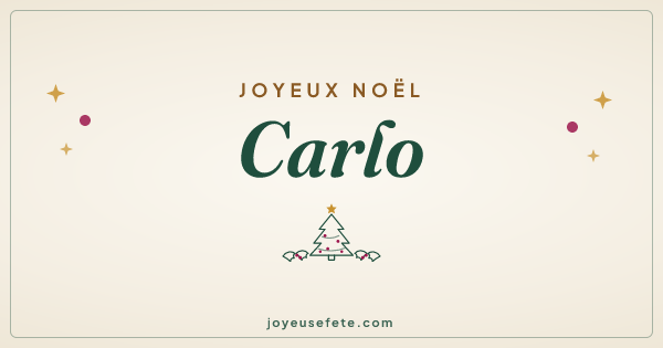 Image « Joyeux Noël Carlo » au format large