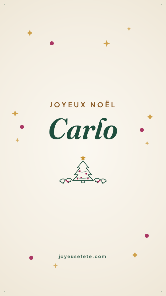 Image « Joyeux Noël Carlo » au format story