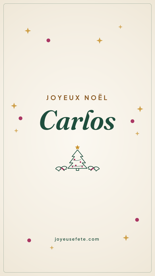 Image « Joyeux Noël Carlos » au format story