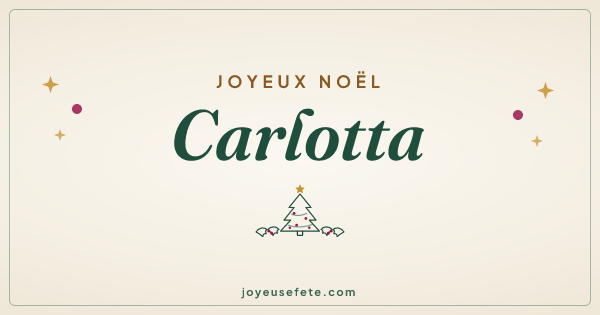 Image « Joyeux Noël Carlotta » au format large
