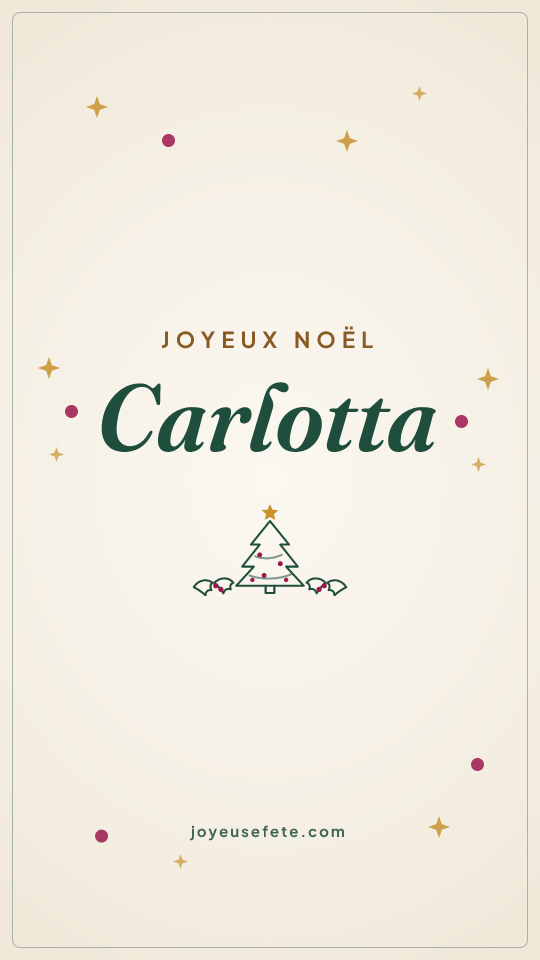 Image « Joyeux Noël Carlotta » au format story
