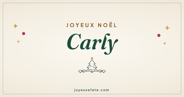Image « Joyeux Noël Carly » au format large