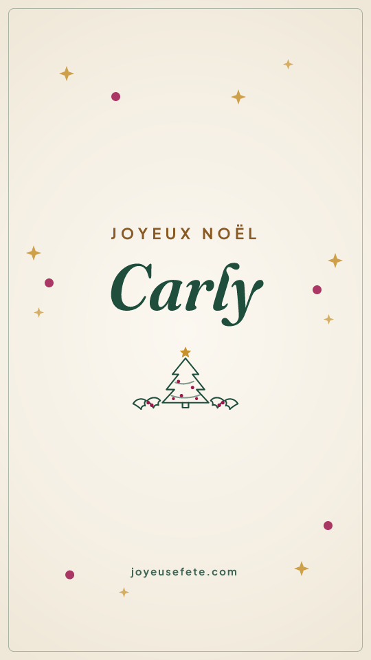 Image « Joyeux Noël Carly » au format story