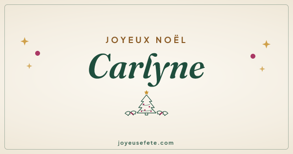 Image « Joyeux Noël Carlyne » au format large