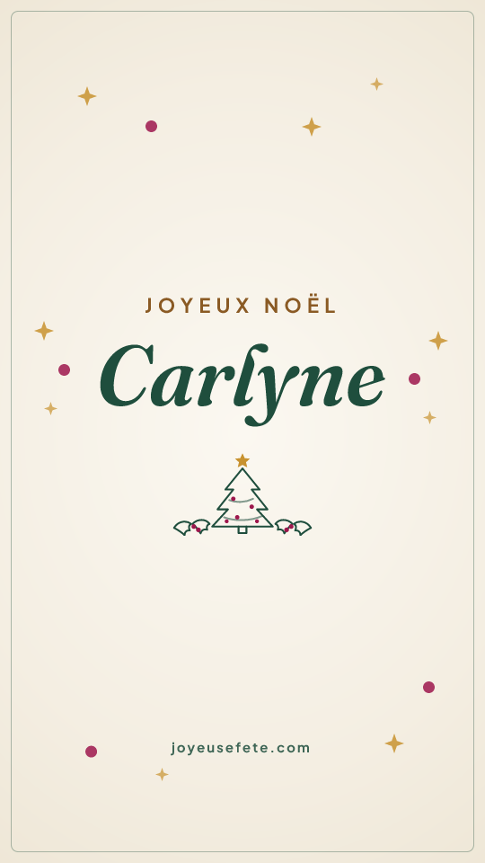Image « Joyeux Noël Carlyne » au format story