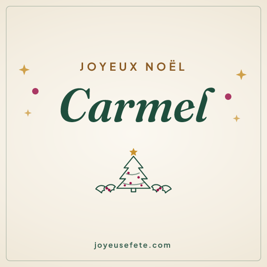 Image carrée « Joyeux Noël Carmel » pour WhatsApp