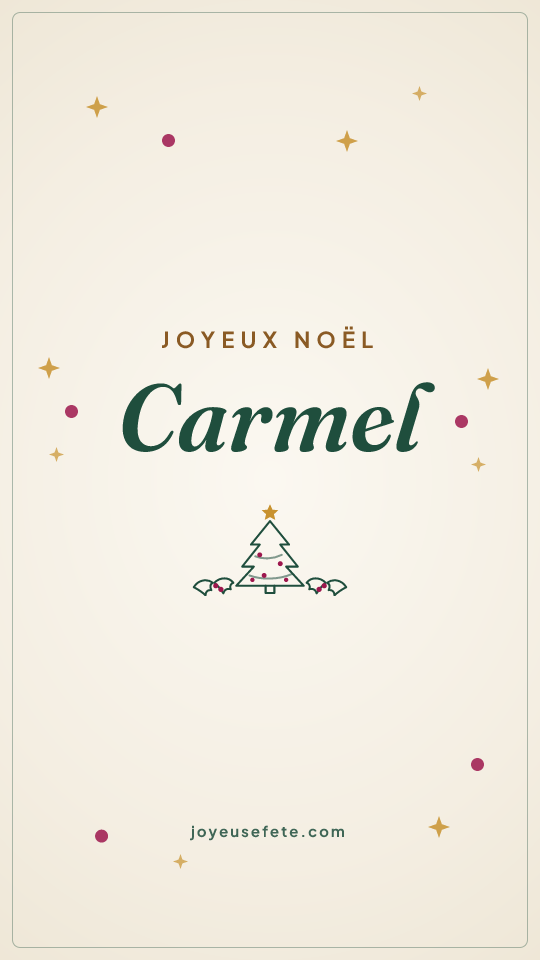 Image « Joyeux Noël Carmel » au format story