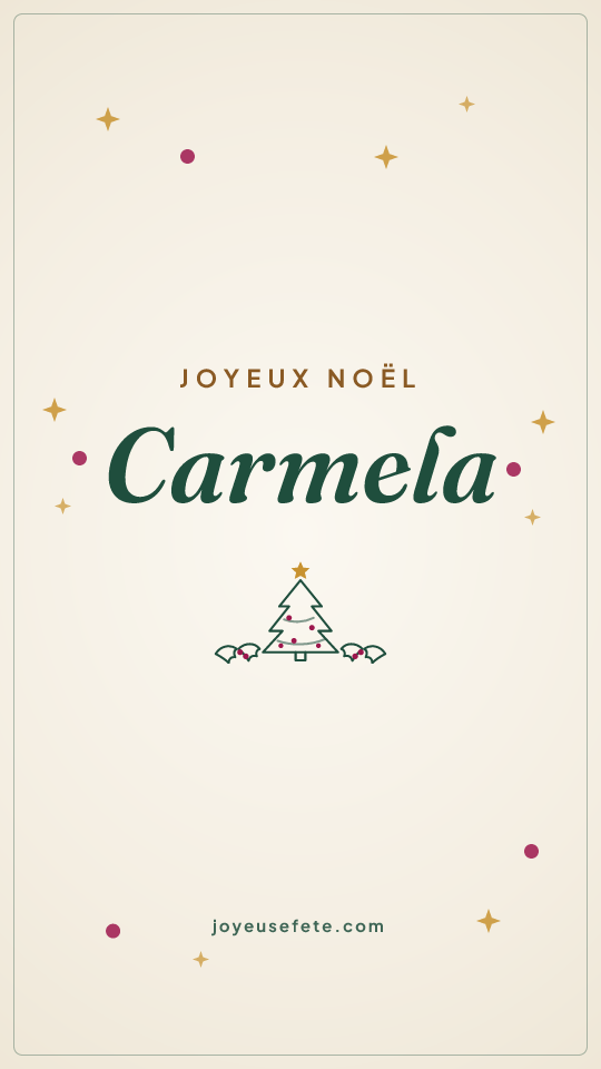 Image « Joyeux Noël Carmela » au format story