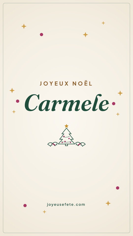 Image « Joyeux Noël Carmele » au format story