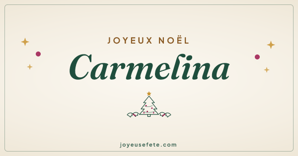 Image « Joyeux Noël Carmelina » au format large