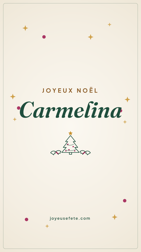 Image « Joyeux Noël Carmelina » au format story