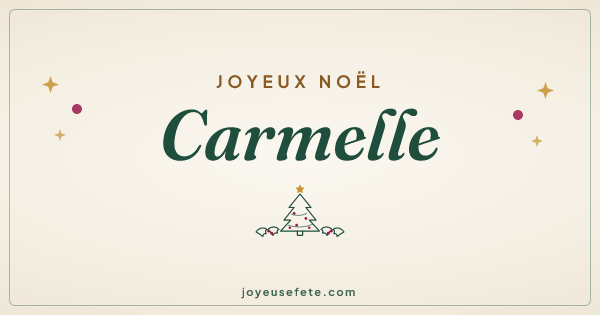 Image « Joyeux Noël Carmelle » au format large