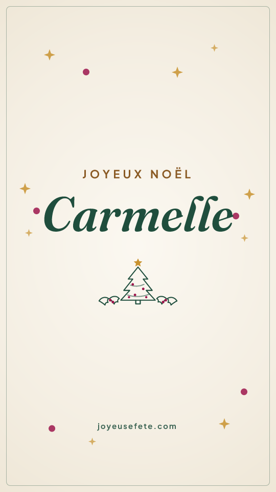 Image « Joyeux Noël Carmelle » au format story